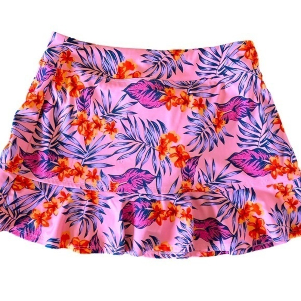 Tommy Bahama Golf Skort - L pink , blue orange , polyester spandex